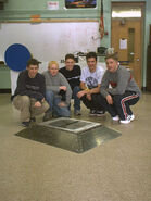 An unpainted Accelerator with its team.