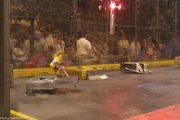 D-Monic (left) in the BattleBox ahead of its rumble.