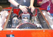 Close up of Tulsa Hurricane's internals.