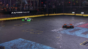 Tantrum watches on as Witch Doctor struggles to move.