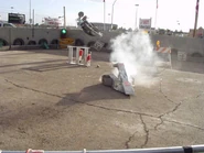 The robot fighting The Matador at Las Vegas Street Fight IV.