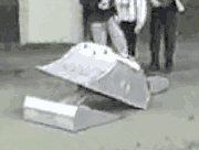 La Machine fights Voltarc at Underground Robot Street Fight in February 1999.