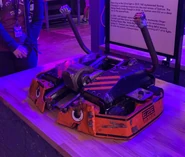 The 2020 season build of Tantrum on display at the NHRL robot museum in September 2022.