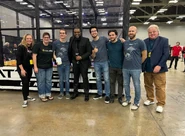 Franky's team with Trey Roski, Faruq Tauheed and other guests for the event.