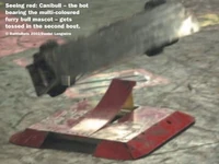 Edge getting flipped by Red Square during the match.