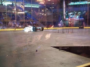 La Machine (far right) as a camerabot during Long Beach 1999.