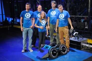 C2 Robotics in the blue square with OverDrive during World Championship I.