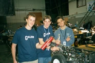 Golem's team working on the robot