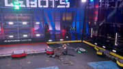 Mammoth is unable to move, and is counted out.