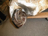 Close-up of Scrap Daddy 210's spinning blade