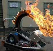 Mohawk's flamethrower being tested, circa 2016.