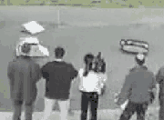 La Machine and DooAll square off at Underground Robot Street Fight in February 1999.