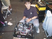 Sparky in the pits during Season 3.0.