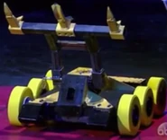 Stinger: The Killer Bee with the three-prong lifter and flamethrower attachment.