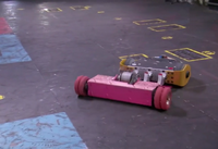 Axolotl starts off strong, shoving ROTATOR from the rear.