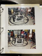 Gammatron's hoop under construction ahead of Season 3.0. At this point, the weapon would have had a secondary lower hoop that was eventually removed.
