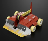 Extinguisher CAD in 2022 with its axe and flaming wedge.