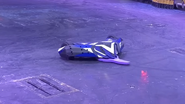 Valkyrie during weapon tests for BattleBots FaceOffs.