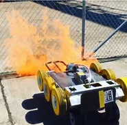 Stinger: The Killer Bee's flamethrower being tested in 2015.