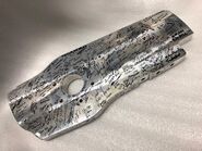 Blade's broken aluminum bar, signed by an array of competing teams.
