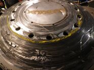 A close-up of Warhead's domed disc