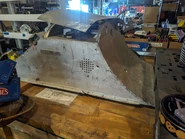 The shell of the heavyweight La Machine in 2024.