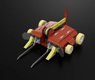 Extinguisher CAD in 2022 with its axe and serrated forks.