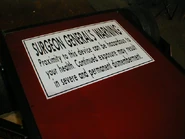 Decorative warning sticker on Surgeon General during Season 2.0.