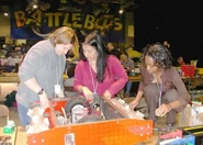 Tulsa Hurricane being worked on in The Pits.