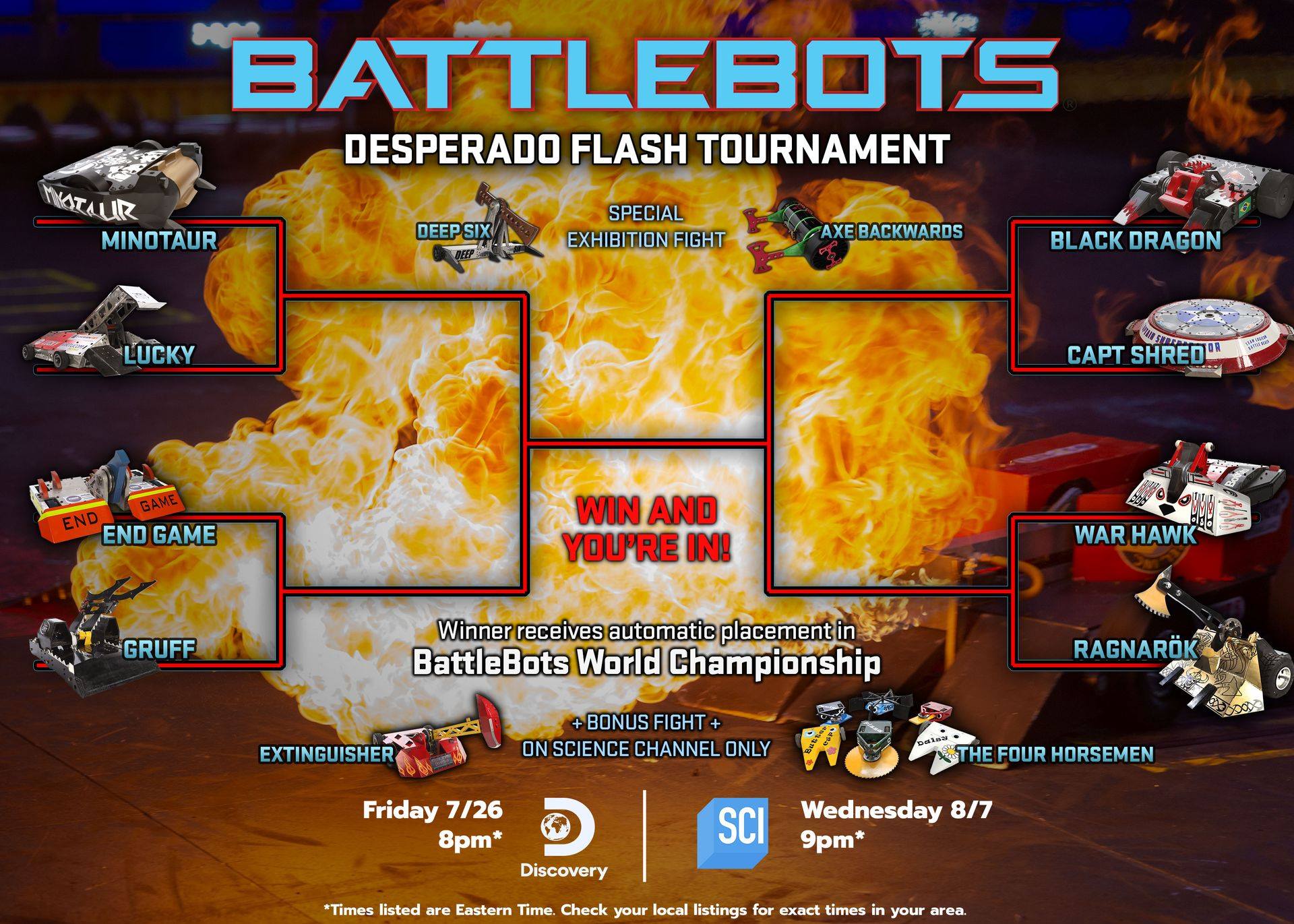 BattleBots - With the 2018 World Championship Tournament only 3 weeks away,  we bring you the second to last Fight Card. Just a few teams left on the  bubble who need to