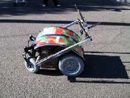 Side view of Trippy outside of BattleBots.