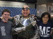 Roy Hellen (center) at Motorama Robot Conflict in full attire.