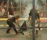 Hipoponomous catches fire after fighting Zion.