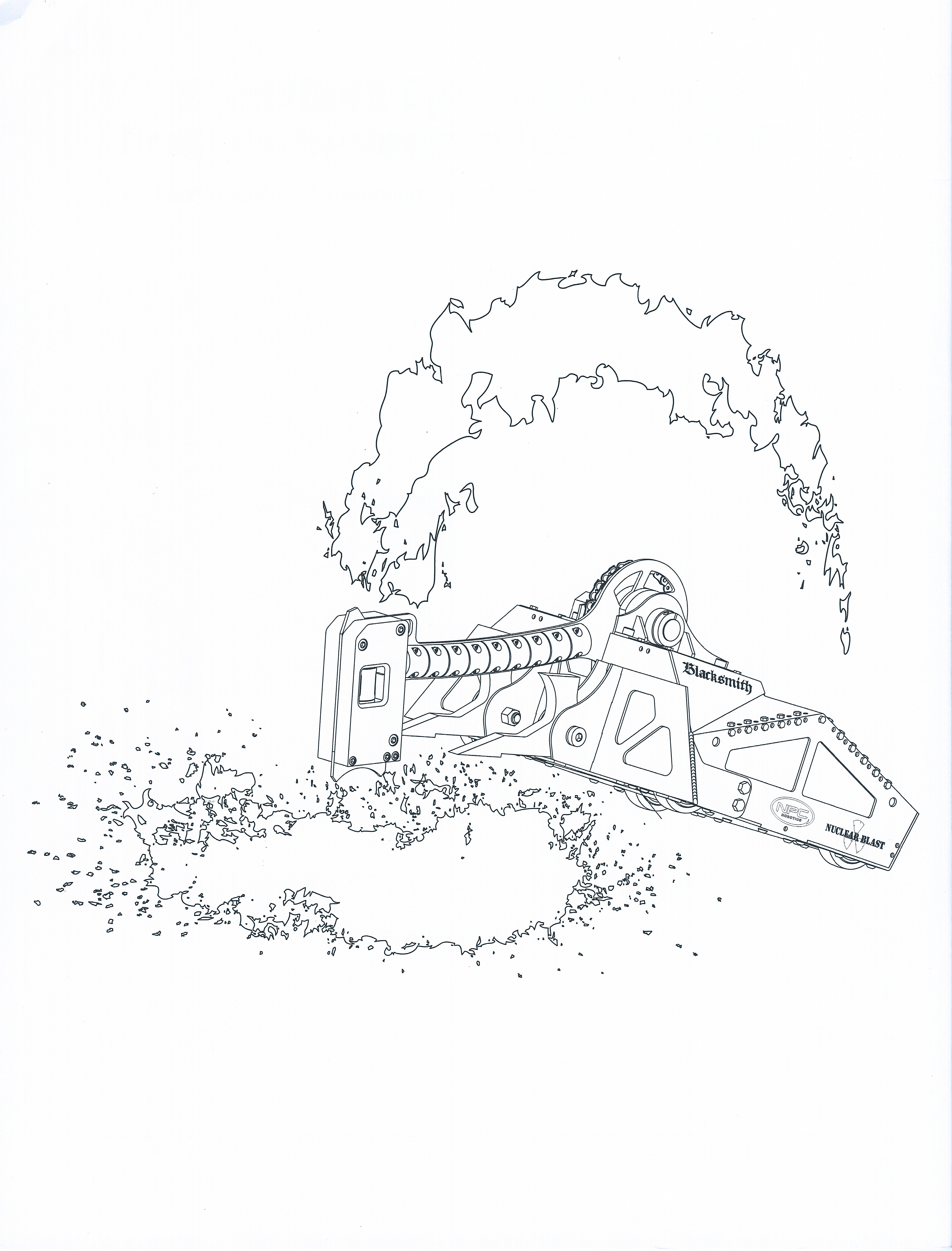 Battle robot coloring pages