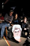 Another publicity shot of Jay Leno with Chinkilla.