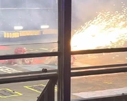 Chopper's spark shooters fire in a battle against Tazbot.