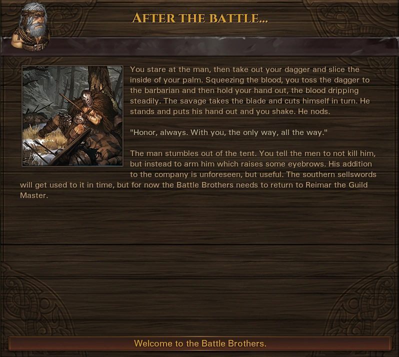 Barbarian Survivor Battle Brothers Wiki Fandom