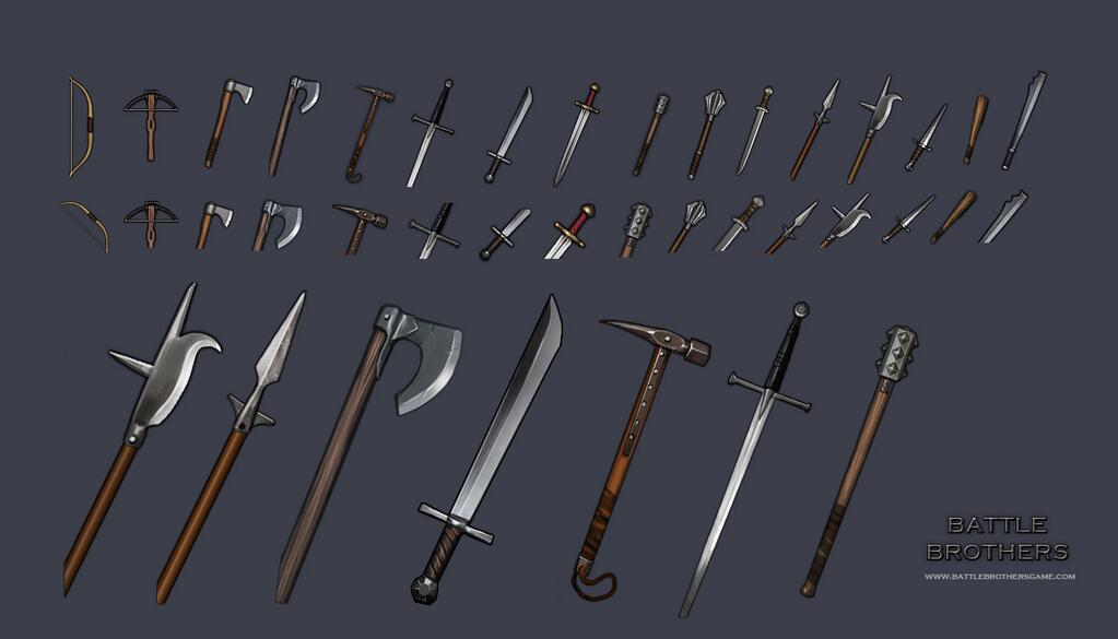 Melee Weapons, Battle Brothers Wiki