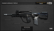 FAMAS on the customization menu