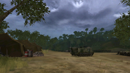 In singleplayer, the M113 spawns between the M55 and a bunker (see next image)