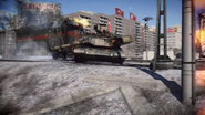 The train hitting and destroying a tank as seen in the Dragon's Teeth trailer