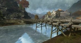 The destructible wooden bridge