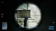 Rifle Scope's (8x) magnification at 100 meters.