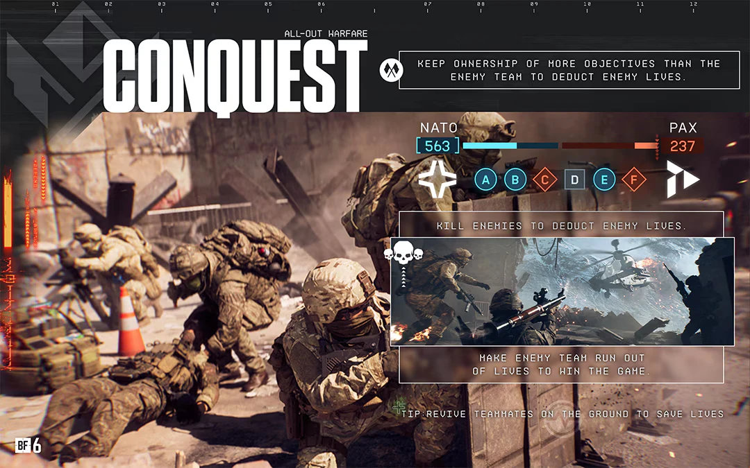 Battlefield 6 weapon mastery tiers focus in Battlefield 6 — Conquest large guide