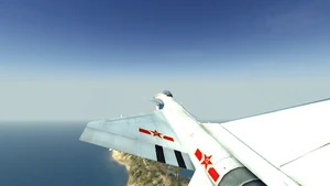 J-10 в полёте, вид над самолётом