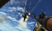 An RPG is shot at an Attack Helicopter.