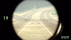 Type 88 Sniper view through default scope.