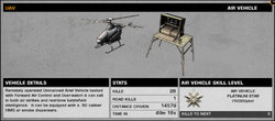 The UAV-1's in-game description.