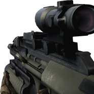 4X Rifle Scope mounted.