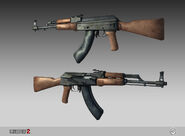 BF2 weapon ak47 render